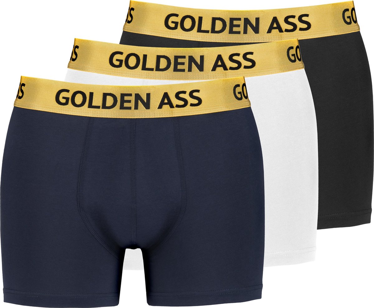 Golden Ass - 3-Pack heren boxershort mix S