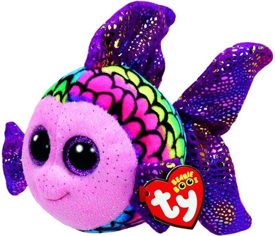Kilometers Warmte evenwichtig Pluche Ty Beanie gekleurde vis/vissen knuffel Flippy 24 cm speelgoed - Vis/ vissen... | bol.com