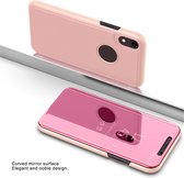 Clear View Stand Cover voor iPhone XR _ Roze Goud