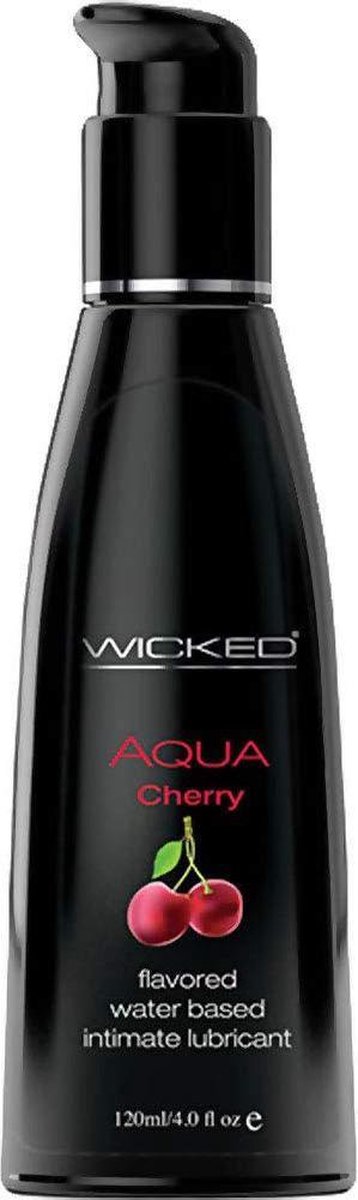 Wicked - Aqua glijmiddel kersen smaak 120 ml - 120ml