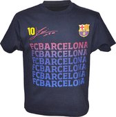 FC Barcelona T shirt - Messi - Kids - 14 jaar (164) - Blauw
