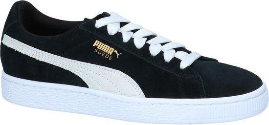 puma suede zwart wit