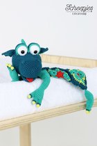 Garenpakket Knuffel-Draak, zonder patroon,  voor bij het boek Knuffel-Dieren Haken van Imke Crooijmans, Creïmtions
