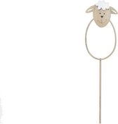 Bijstekers - Metal Sheep On Stick 4.4x29.5cm 3pc Grey