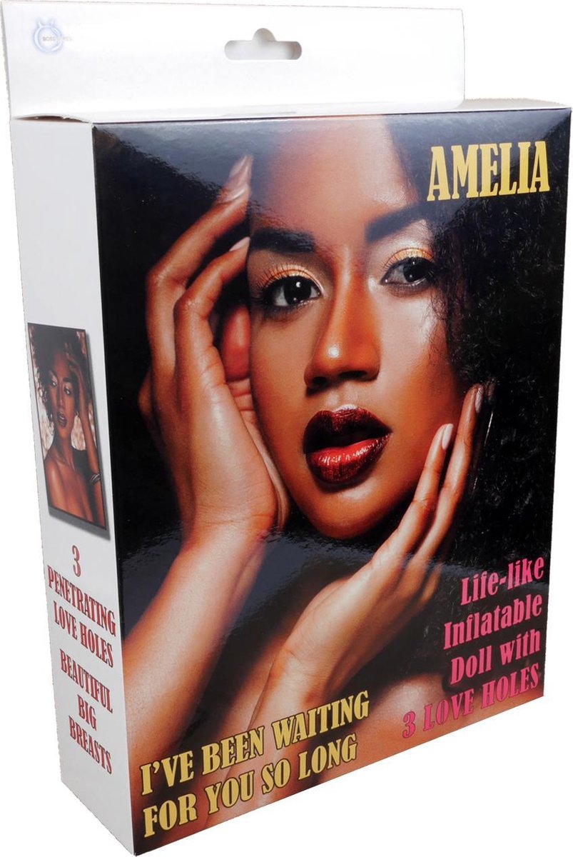 Bossoftoys - Amelia - mega blow up doll - heerlijke zwarte vrouw opblaaspop - triple holes