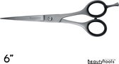 PROMO ! BeautyTools GOLD LINE Ciseaux de coiffure / Ciseaux de coupe droitier pour cheveux longs - Pro Silver LongCut (6 pouces) - (RS-1666)