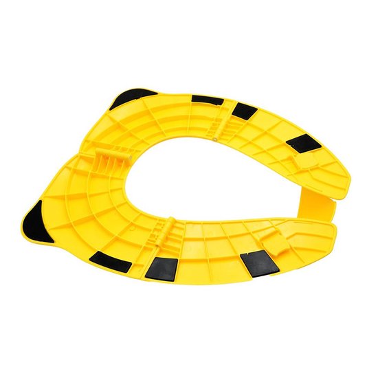 Upgrade WC Bril Verkleiner Geel met Gele Wasbare Tas - Peuter Potje - Camping Toilet trainer - WC Verkleiner - Opvouwbare Toilet Zitje Onderweg/ Kampeer/ Vakantie - Uitgeklapt 36x29 cm van Upgrade — afbeelding 3