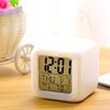 Alarmklok - LED wekker - MoodiCare Clock wekker - alarm, tijd, datum, dag en temperatuur- 7 kleuren