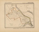 Historische kaart, plattegrond van gemeente Bemmel ( Angeren en Doorneburg) in Gelderland uit 1867 door Kuyper van Kaartcadeau.com