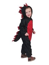 Costume de dragon | Dragon rouge-noir câlin | Garçon | Taille 128 | Halloween | Déguisements