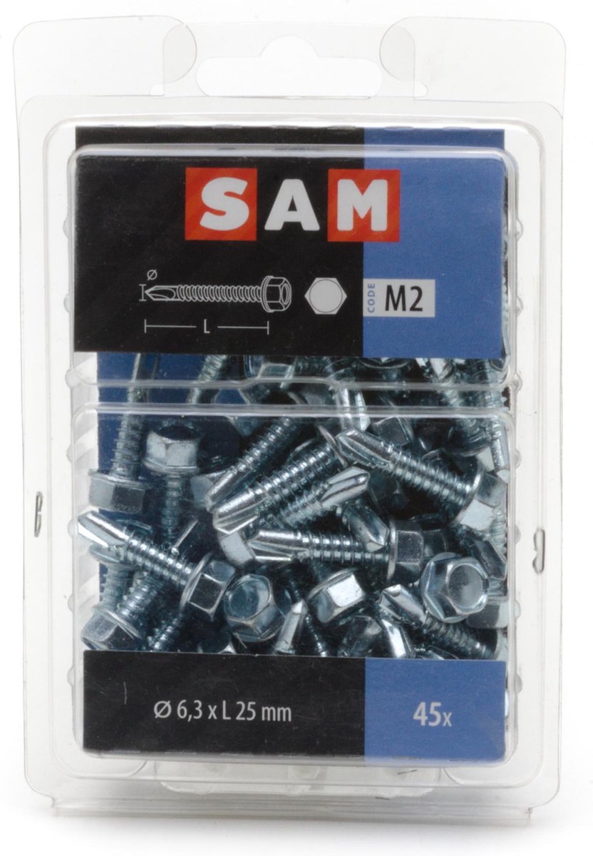 45x SAM zelfborende zeskantkop 818424 M2 | bol.com