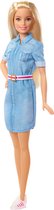 Barbie Dreamhouse Adventures Barbie in spijkerjurkje (30 cm) - Barbiepop