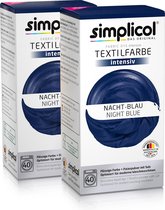Simplicol Textielverf Intens - Wasmachine Textielverf - Night Blue - 2 stuks