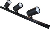 Tracklight LED F2 Serie 25W, 4000K, Zwart, Set 3 stuks
