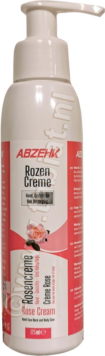 Abzehk Rose Cream (Rozen Crème), inhoud 125ml