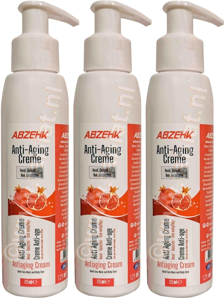 Abzehk Anti-aging Cream, inhoud 125ml