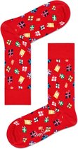 Happy Socks - Happy Holiday - kerst sokken - Gift - Rood - Unisex - Maat 41-46