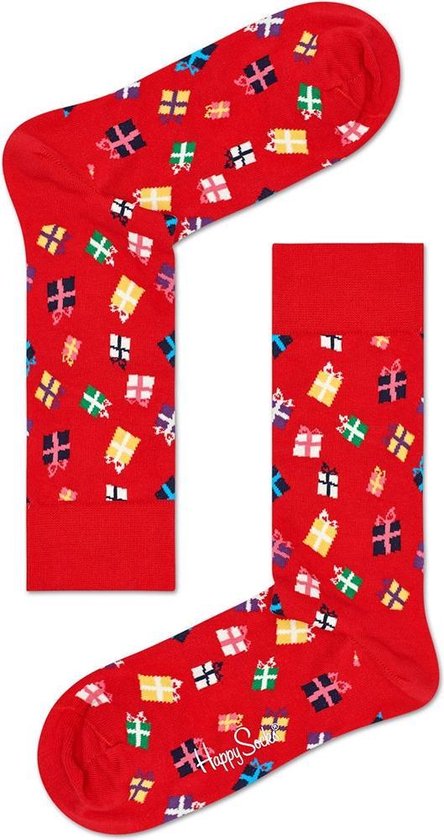 Happy Socks - Happy Holiday - kerst sokken - Gift - Rood - Unisex - Maat  41-46 | bol.com