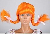 Pruik Pippi Oranje