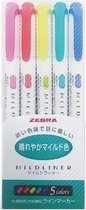 Mildliner Zebra Double Sided Marker Bright Colors - Set van 5