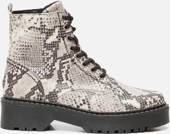 Ann Rocks Veterboots slangenprint Maat 38 Ann Rocks Veterboots slangenprint Maat 38