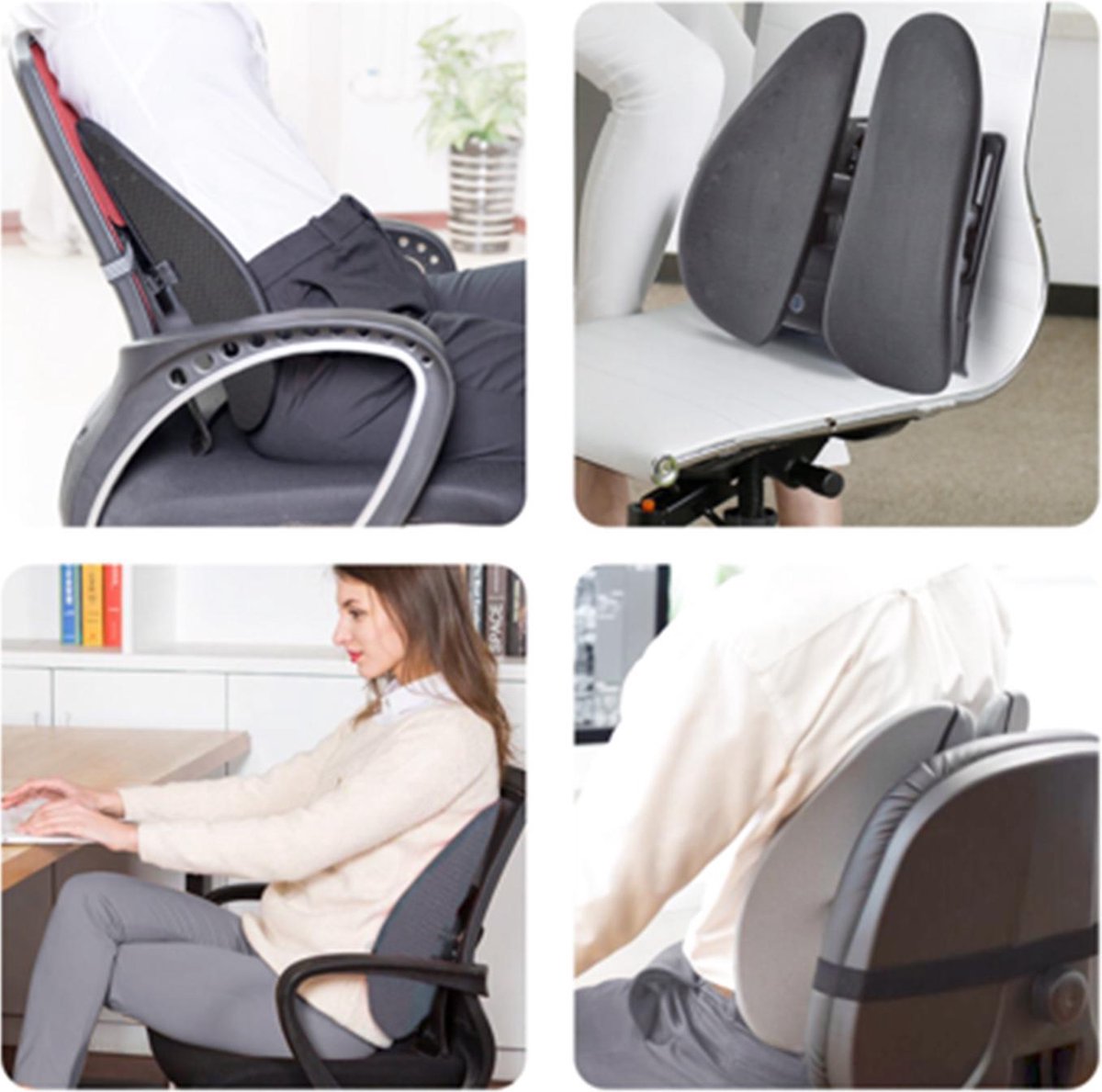 URBO Lars Ergonomisch lendensteun rugkussen met traagschuim, verstelbare rugsteun zitkussen voor auto en bureaustoelen, rugsteun lumbaalkussen voor URBO Lars Ergonomisch lendensteun rugkussen met traagschuim, verstelbare rugsteun zitkussen voor auto en bureaustoelen, rugsteun lumbaalkussen voor