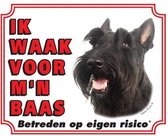 Schotse Terrier Waakbord - Ik waak voor mijn baas