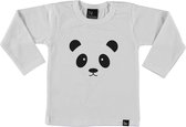 Panda longsleeve shirt 62 Wit/Zwart