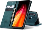 CASEME Xiaomi Redmi Note 8 Retro Wallet Case - Blauw