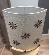 Lamp Capice ovaal bloemen bamboe 50 cm