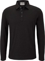 Tom Tailor Lange mouw Polo shirt - 1015645 Antraciet (Maat: M)