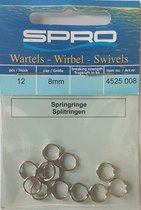 SPRO Splitringen Nikkel - 8 mm - 12 Stuks