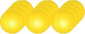 12x Lanternes boule de luxe jaune 25 cm - Décoration de fête / décoration