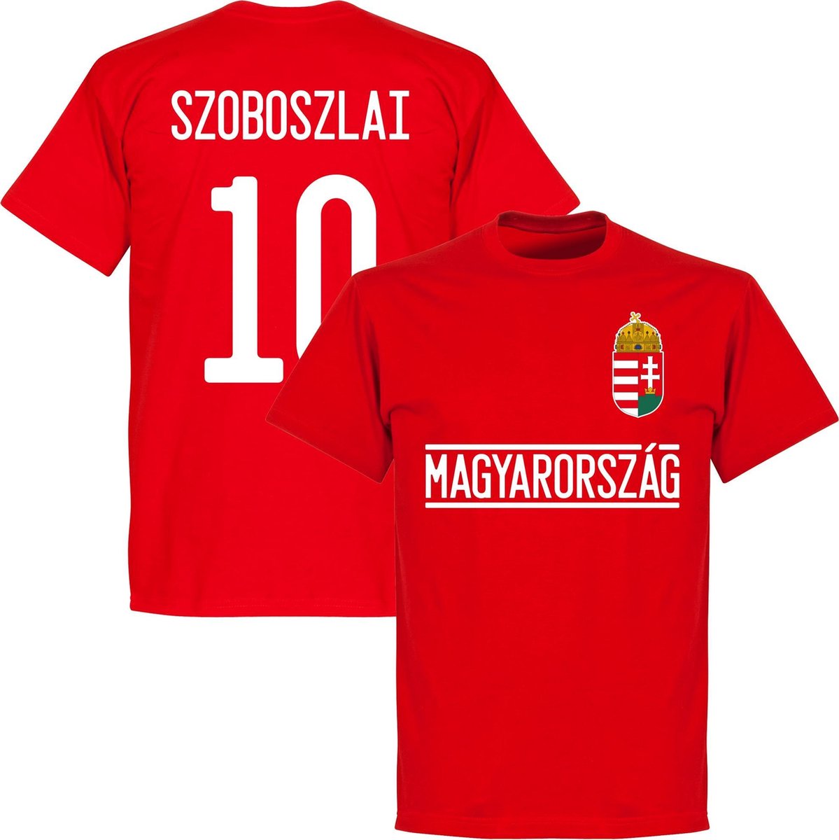 Hongarije Szoboszlai 10 Team T-Shirt - Rood - L