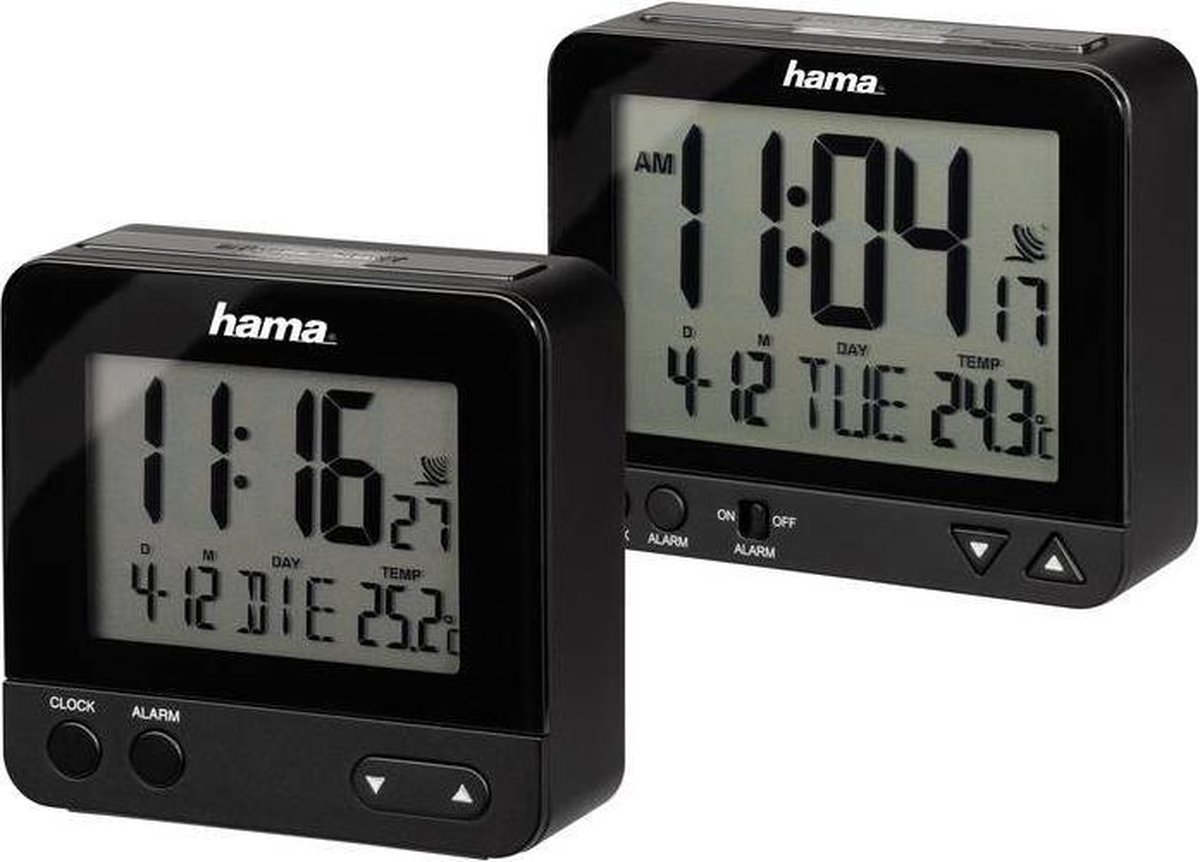 Hama RC540 - Reiswekker - 6x6.5cm - zwart | bol.com