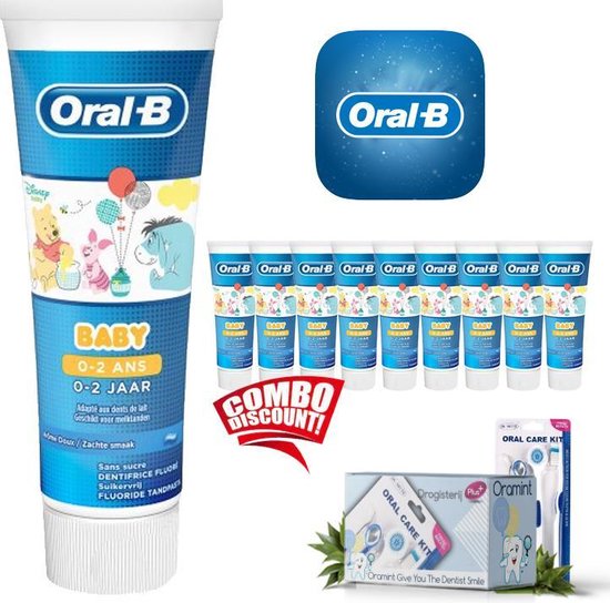 Oral-B Stages Tandpasta 0-2 Jaar- 10x75 ml - Oramint Oral Care Kit | bol.com