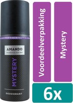 Amando Deodorant Spray 150 ml Mystery 6 stuks Voordeelverpakking