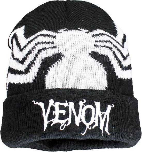 Bonnet Marvel Venom Logo Roll-Up Zwart / Wit | bol.com