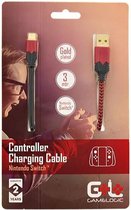 GAMELOGIC Nintendo Switch controller laadkabel | USB - USB-C 2.0 | 3 meter | rood