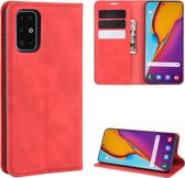 Samsung Galaxy S20 Plus (S20+) hoesje - Luxe Wallet bookcase - Rood - GSM Hoesje - Telefoonhoesje Geschikt Voor: Samsung Galaxy S20 Plus (S20+)