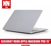 N&N Hardcover Case Geschikt voor Apple Macbook Pro 15'' - Doorzichtig Wit