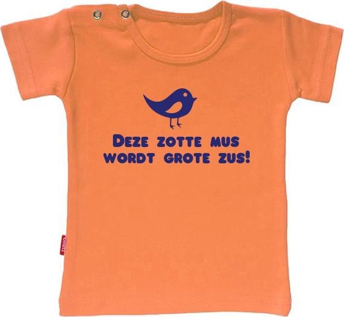 Babygoodies T-shirt - Mus zus (PastelOrange 3-4j)