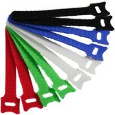Klittenband kabelbinders 125 x 12mm / diverse kleuren (10 stuks)