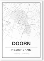 Poster/plattegrond DOORN - A4