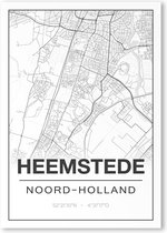 Poster/plattegrond HEEMSTEDE - 30x40cm