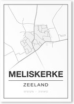 Poster/plattegrond MELISKERKE - 30x40cm