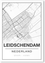 Poster/plattegrond LEIDSCHENDAM - A4
