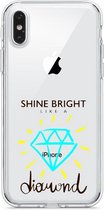 Apple Iphone XS Max Cool transparant siliconen hoesje - Shine bright like a