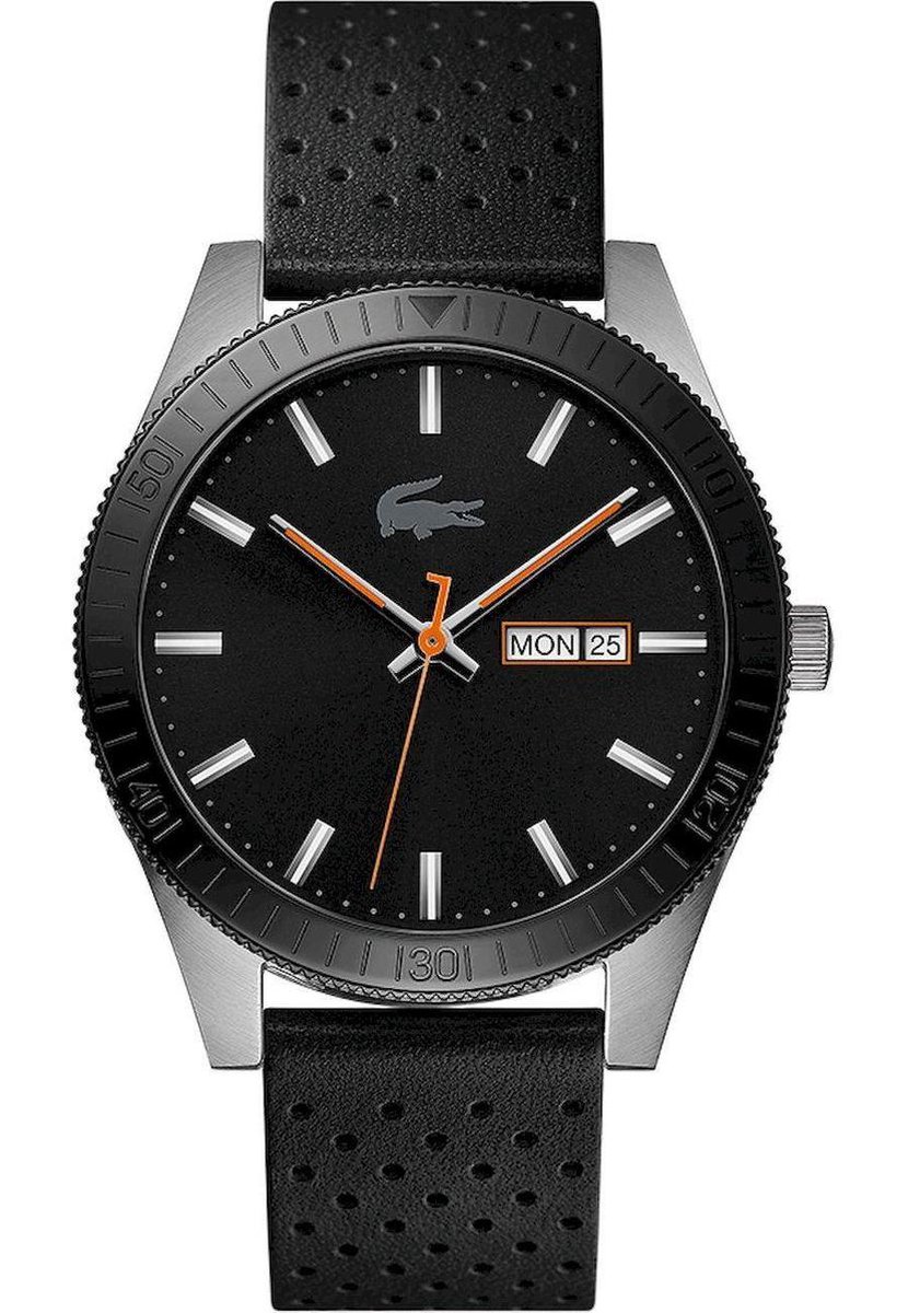 Lacoste Legacy 2010982 Horloge - Leer - Zwart - Ø 42 mm