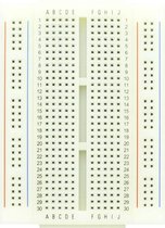 TRU COMPONENTS 0165-40-4-28010 Breadboard Busstrip verschuifbaar Totaal aantal polen 400 (l x b x h) 86.5 x 64.5 x 8.5 mm 1 stuk(s)